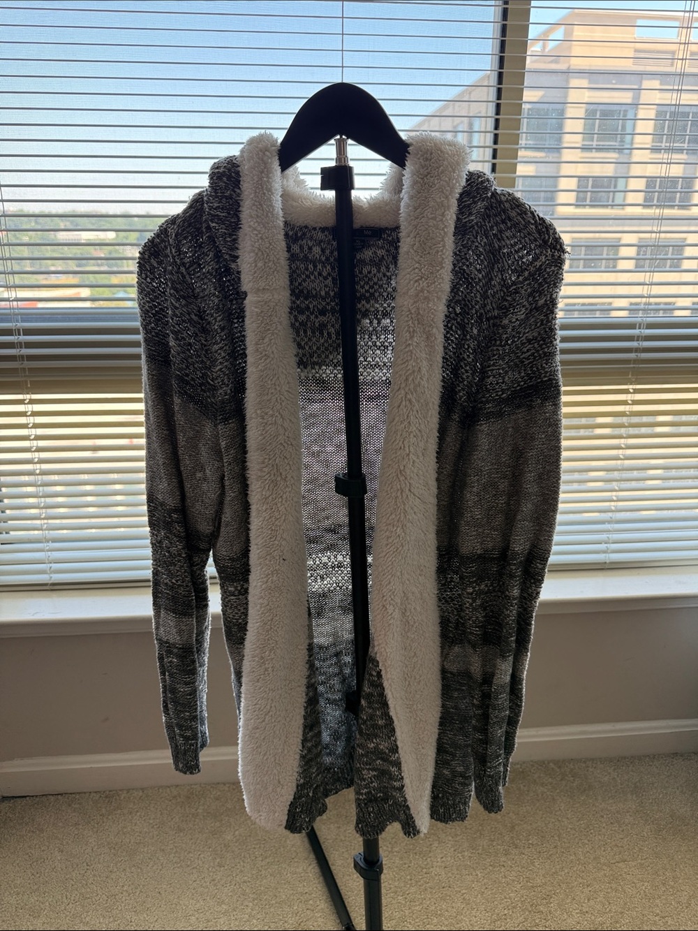 LETY & ME Sherpa Hooded Cardigan